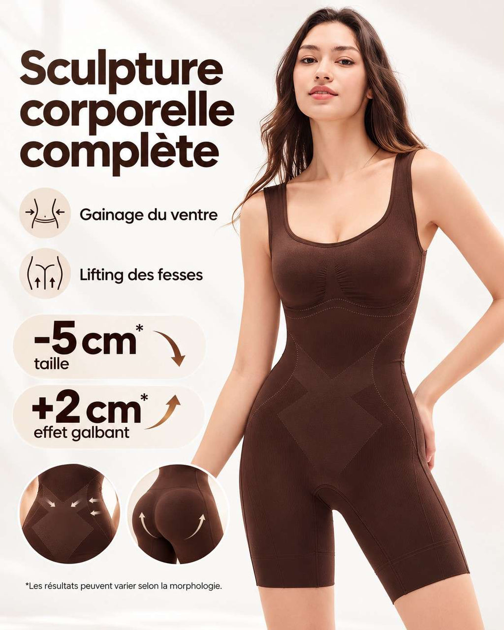 Body Gainant Femme Sculptant – Ventre Plat, Fessier Galbé & Ouverture Arrière Pratique