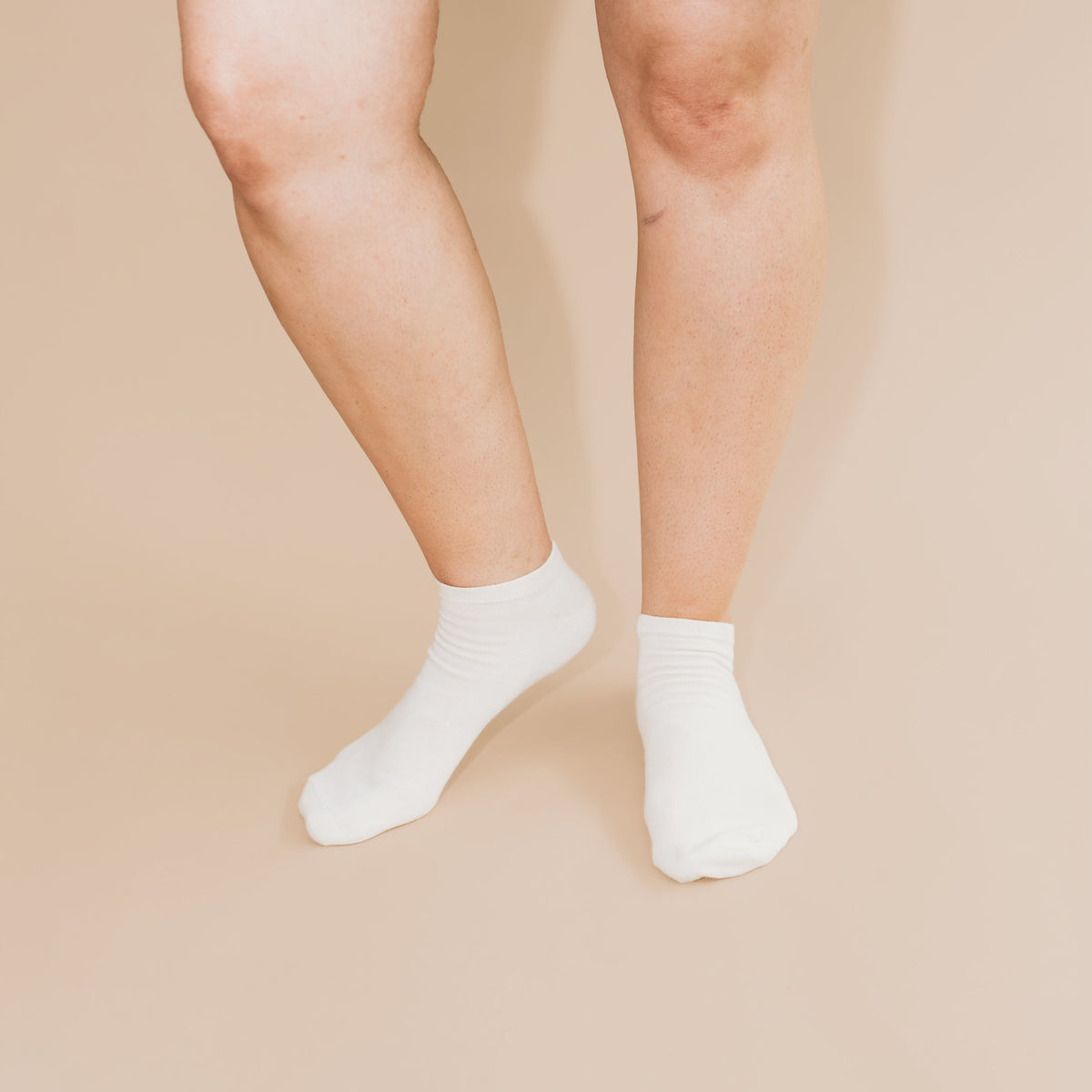 Natural (no dye) Lightweight Adult Ankle Socks - 98% Organic Cotton