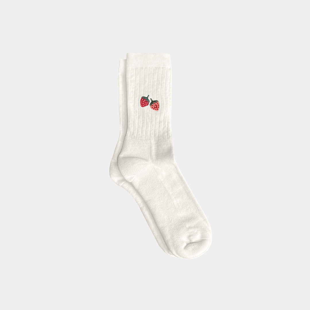 Embroidered Midweight Crew Pacers - 97% Organic Cotton