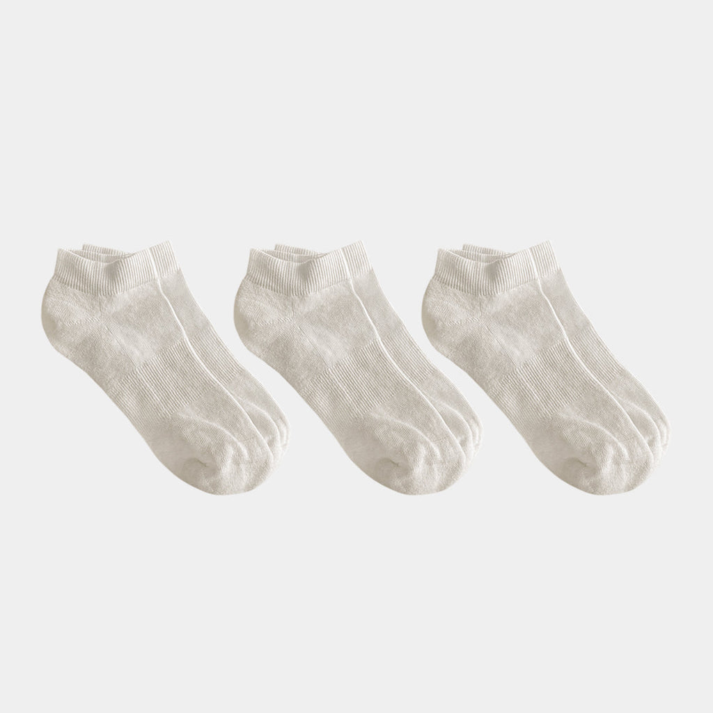 Natural (no dye) Lightweight Adult Ankle Socks - 98% Organic Cotton