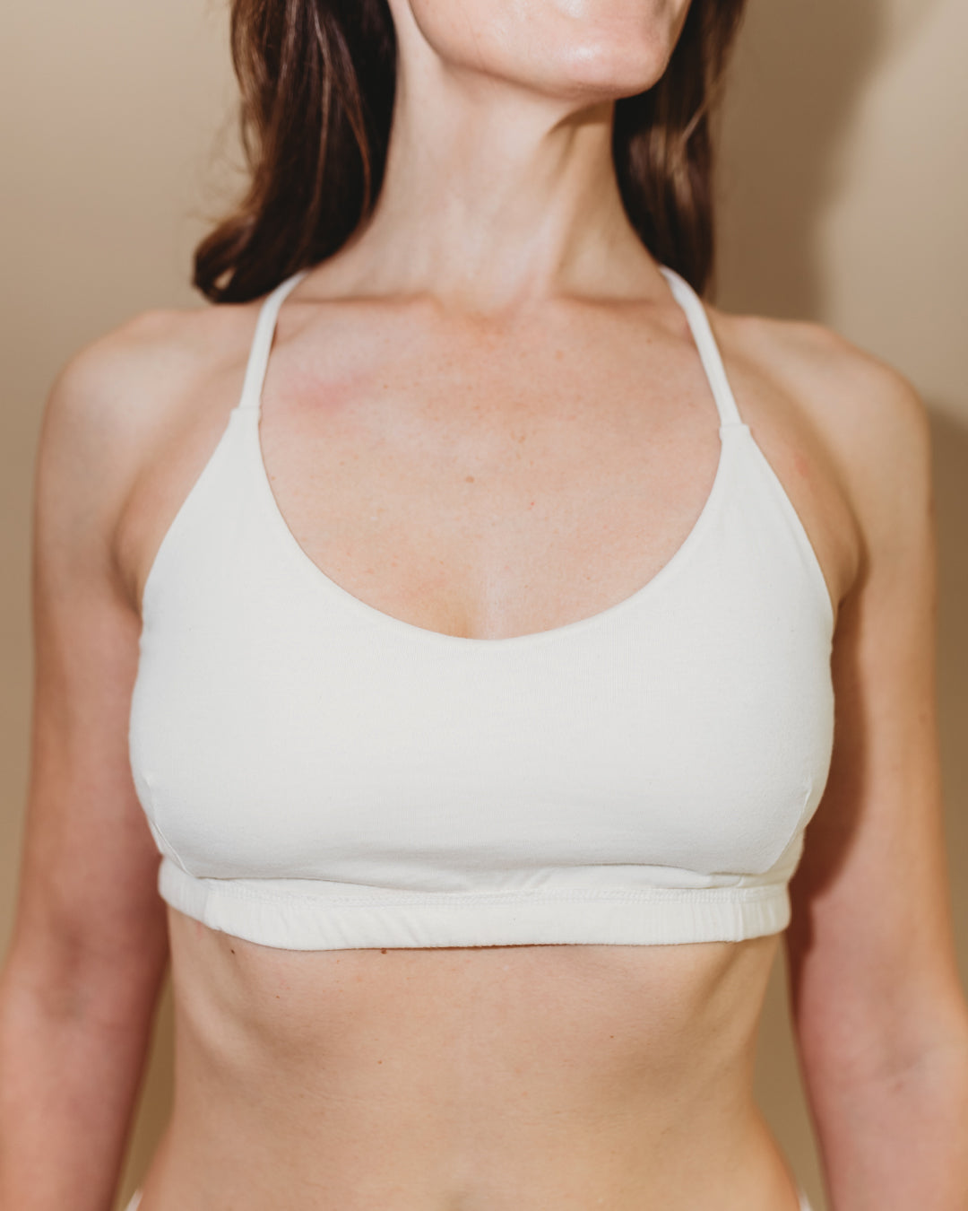 Natural (no dye) Women's Criss-Cross Bralette - 100% Organic Cotton