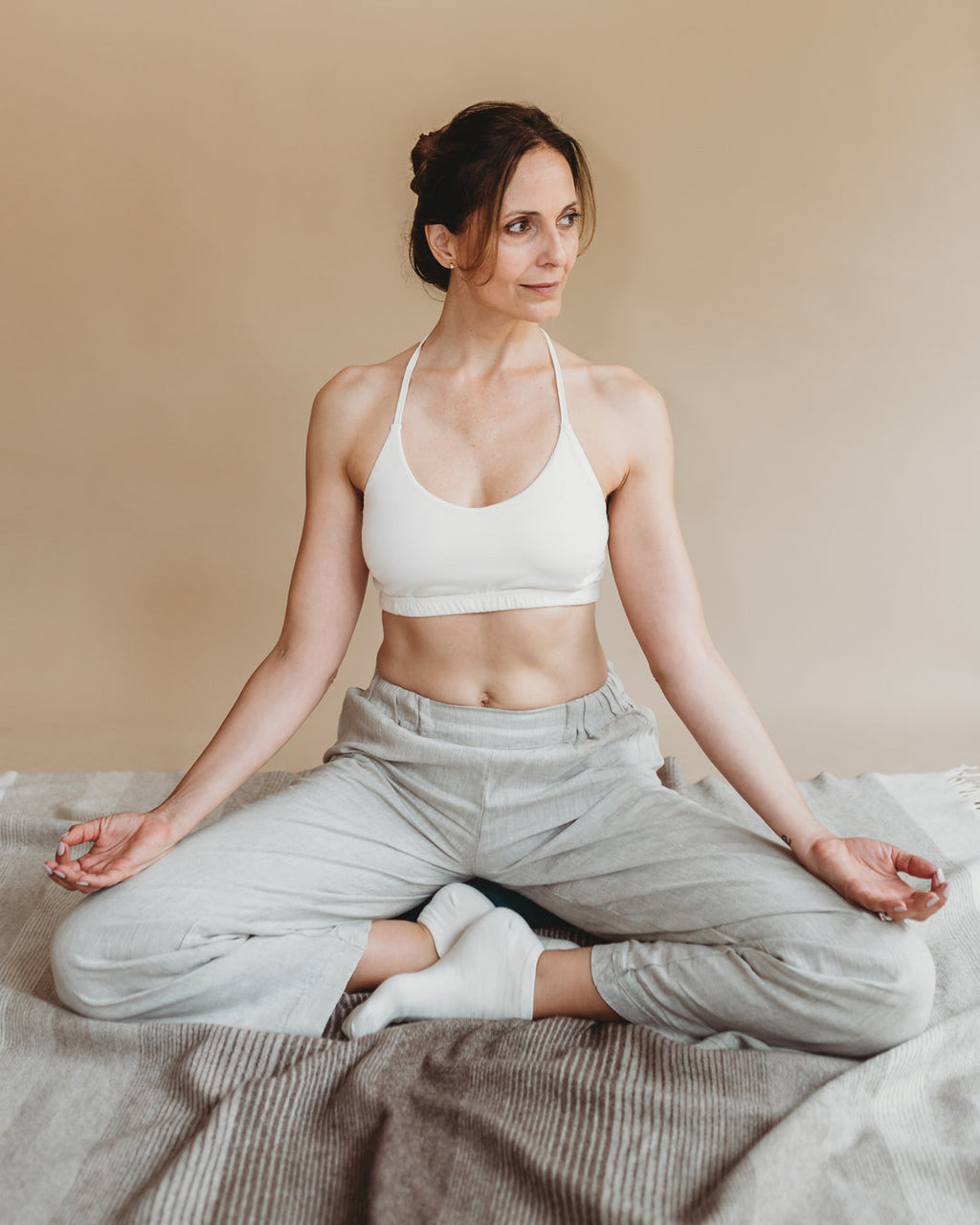 Natural (no dye) Women's Criss-Cross Bralette - 100% Organic Cotton