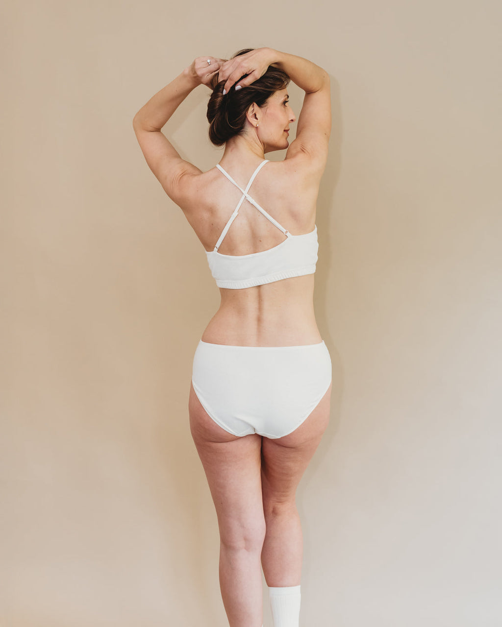 Natural (no dye) Women's Criss-Cross Bralette - 100% Organic Cotton