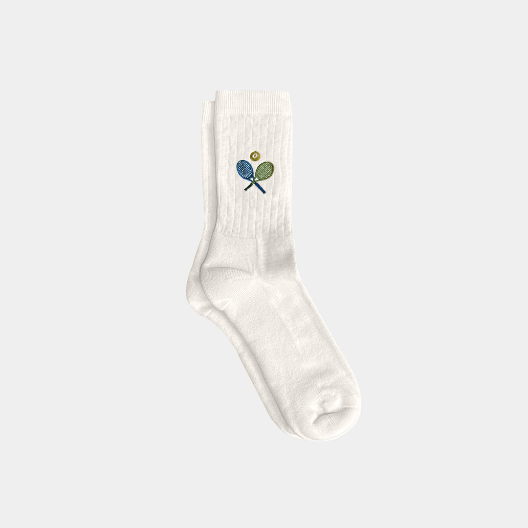 Embroidered Midweight Crew Pacers - 97% Organic Cotton