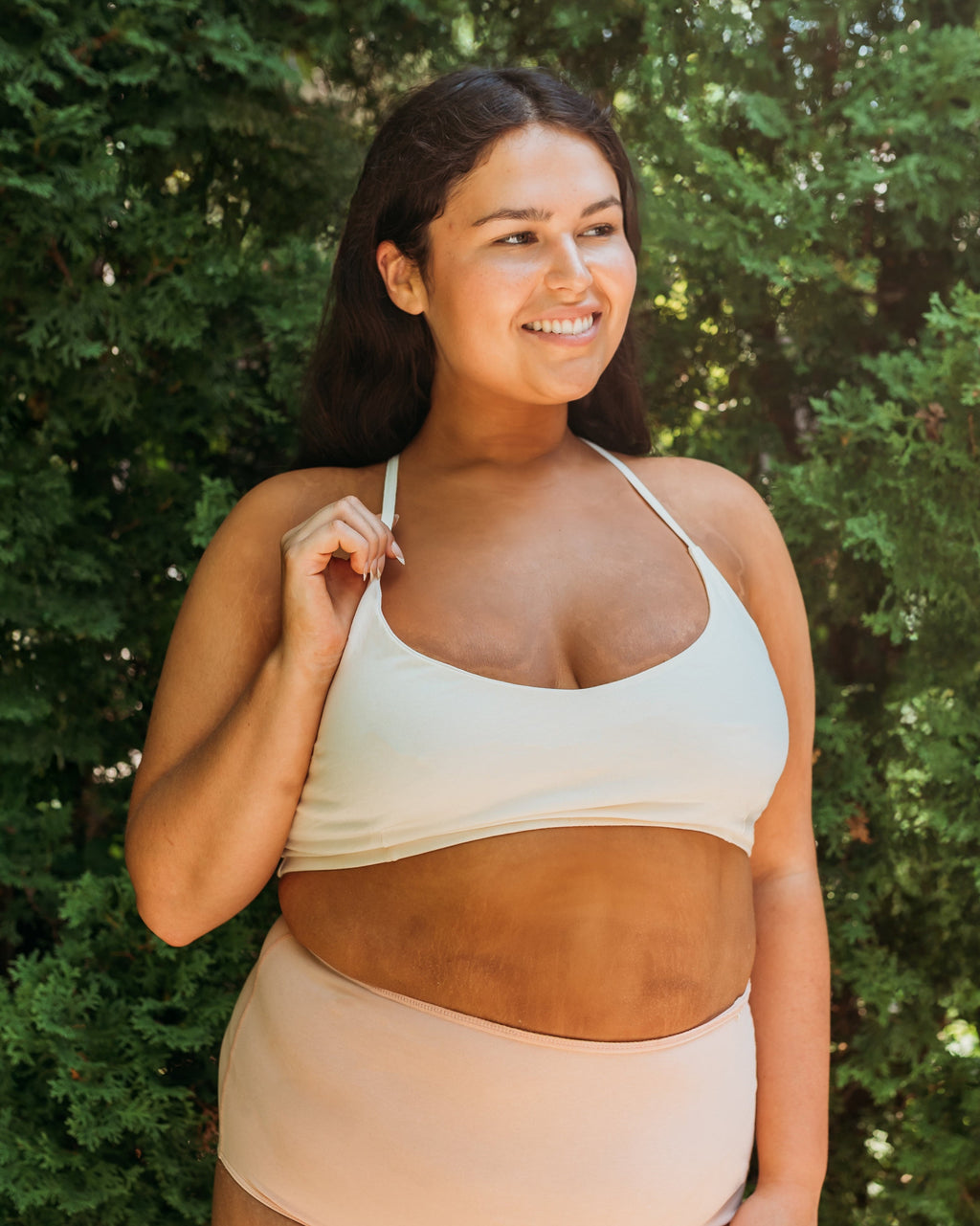Natural (no dye) Women's Criss-Cross Bralette - 100% Organic Cotton