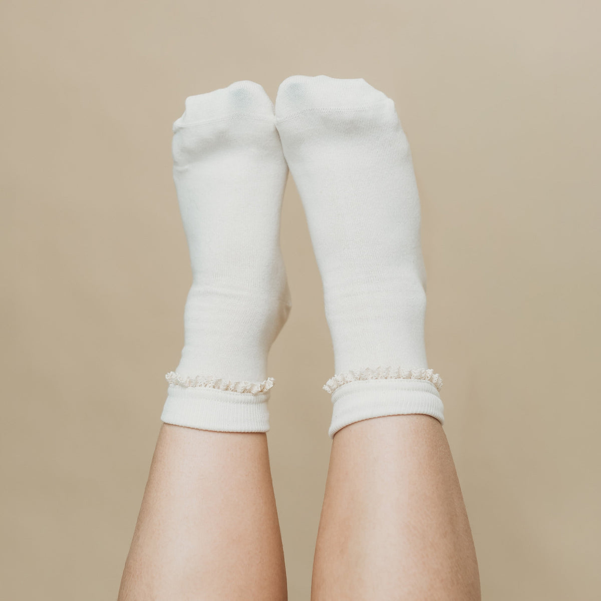 Organic Lace Frill Socks - 98% Organic Cotton