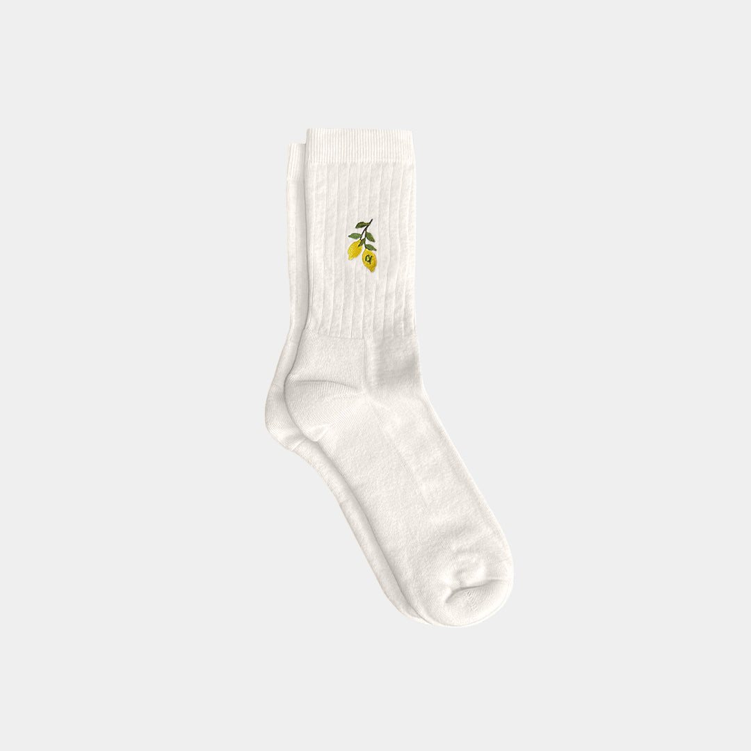 Embroidered Midweight Crew Pacers - 97% Organic Cotton