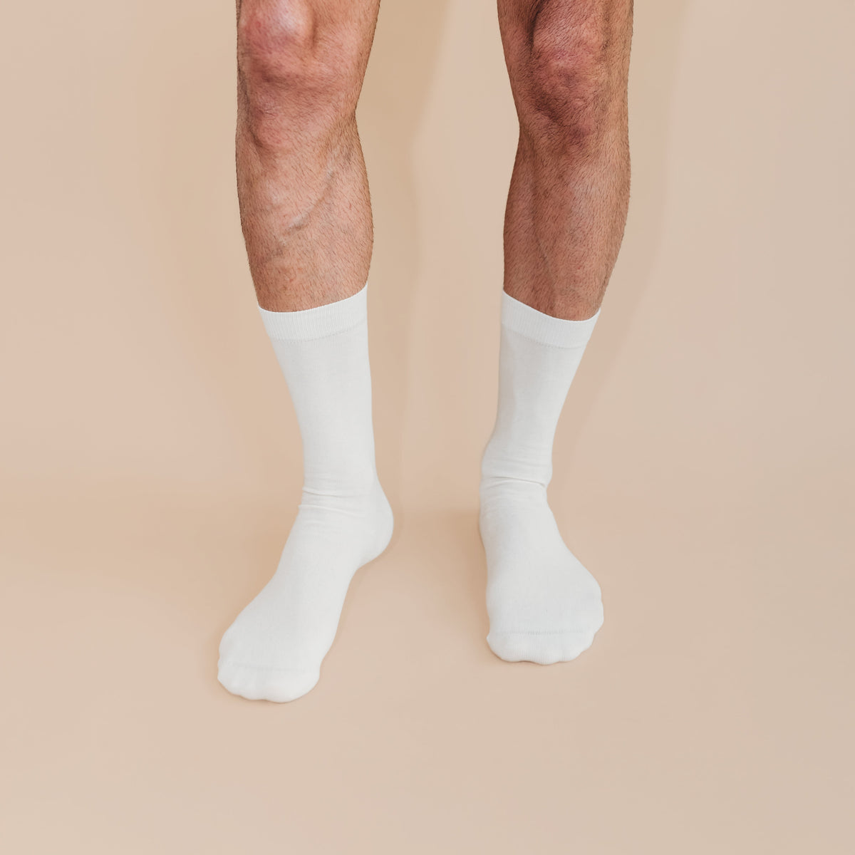 Natural (no dye) Adult Trouser Socks - 98% Organic Cotton