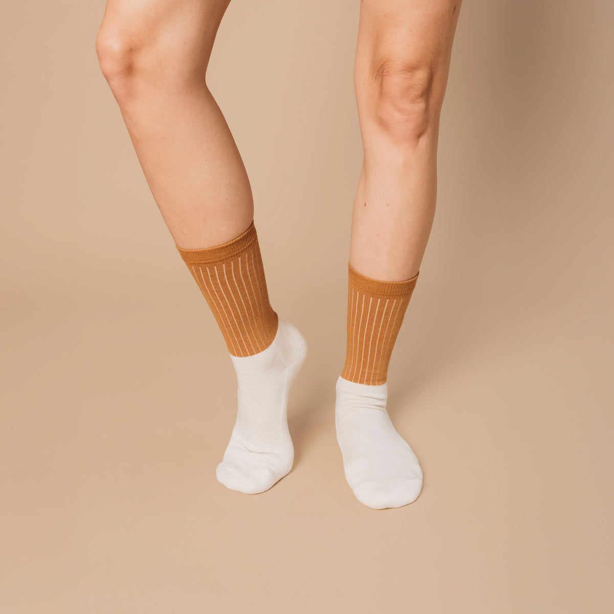 Natural (no dye) Midweight Crew Pacers - 97% Organic Cotton