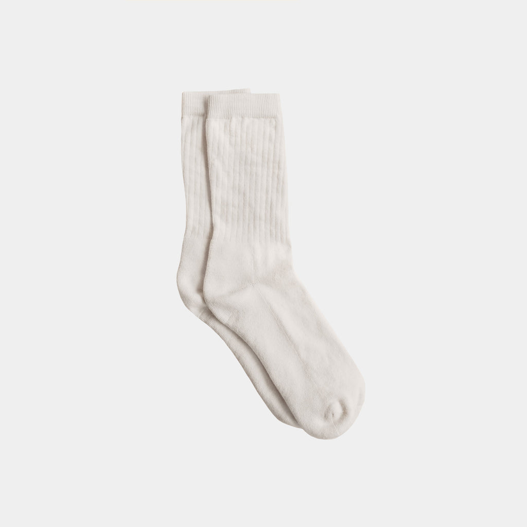 Natural (no dye) Midweight Crew Pacers - 97% Organic Cotton