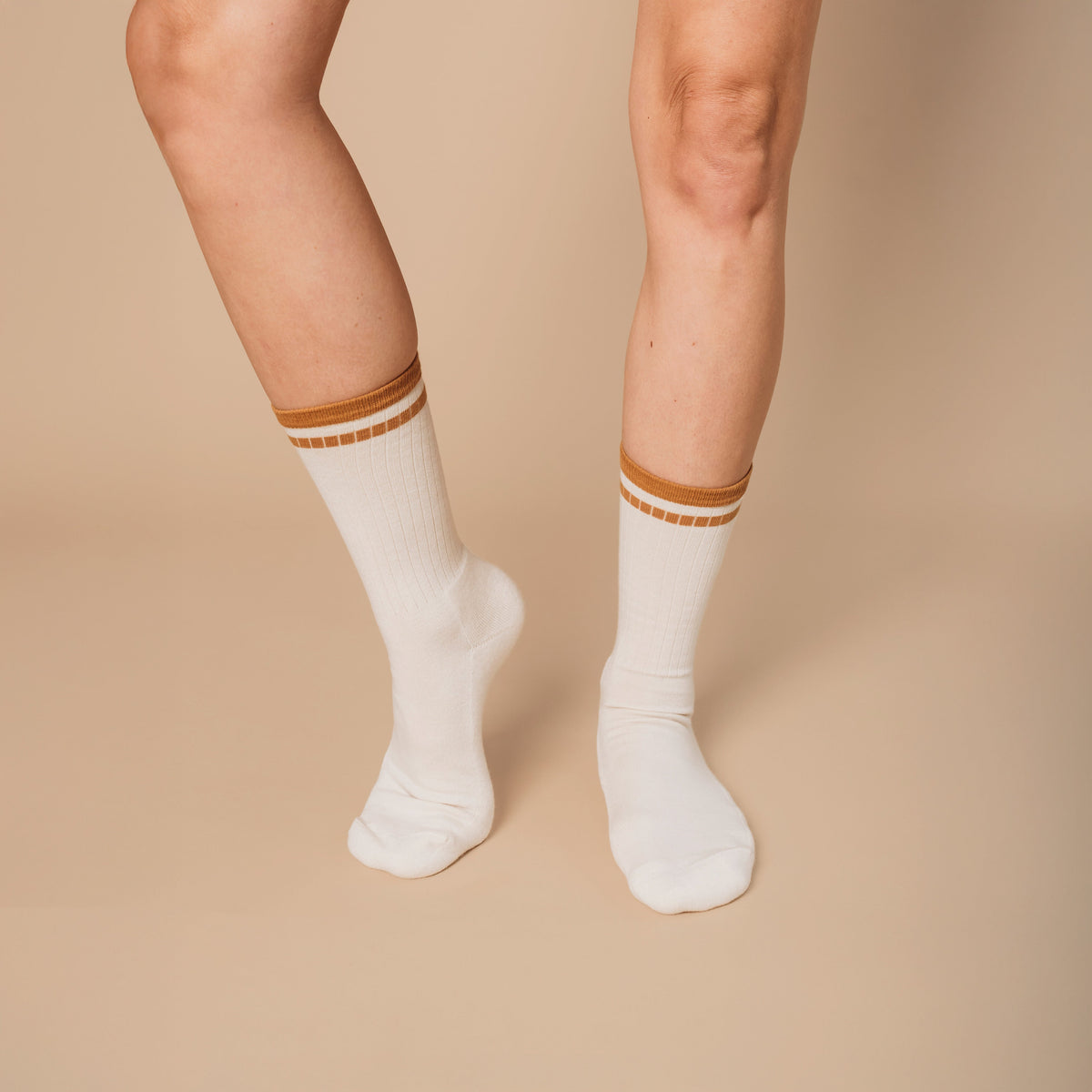 Natural (no dye) Midweight Crew Pacers - 97% Organic Cotton