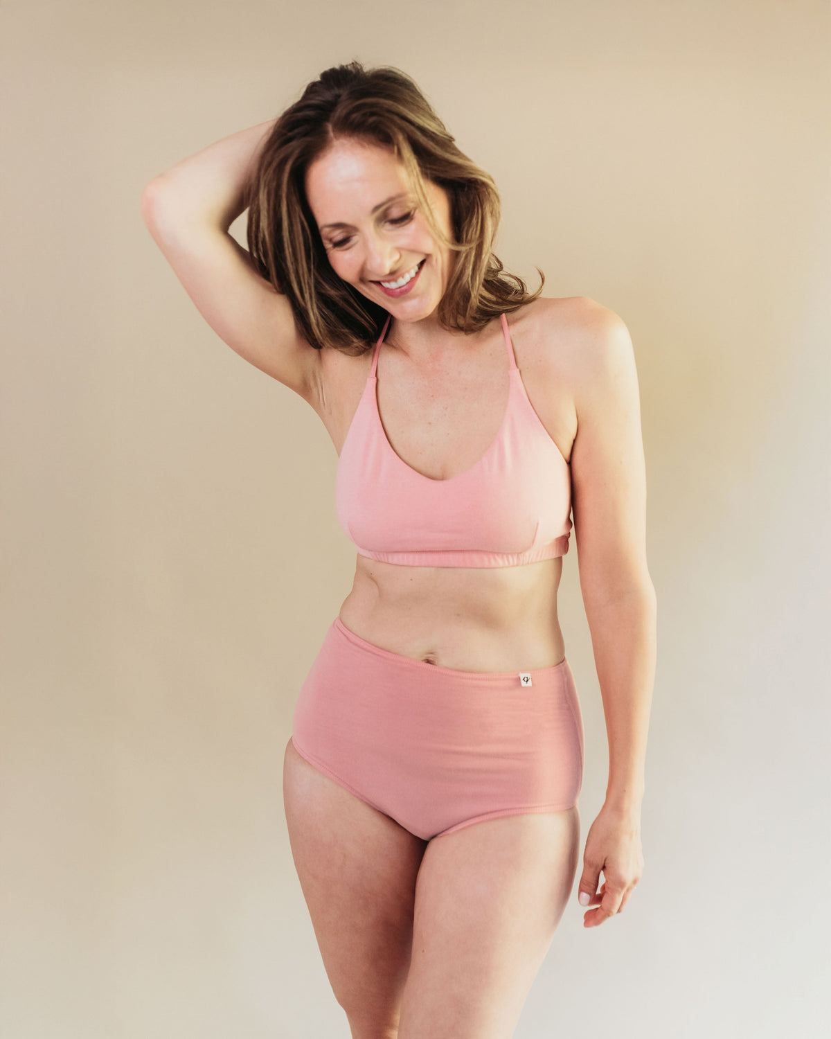 Women's High Waist Brief - Natural, Plant Dyes - 95% Organic Cotton (2 pack)