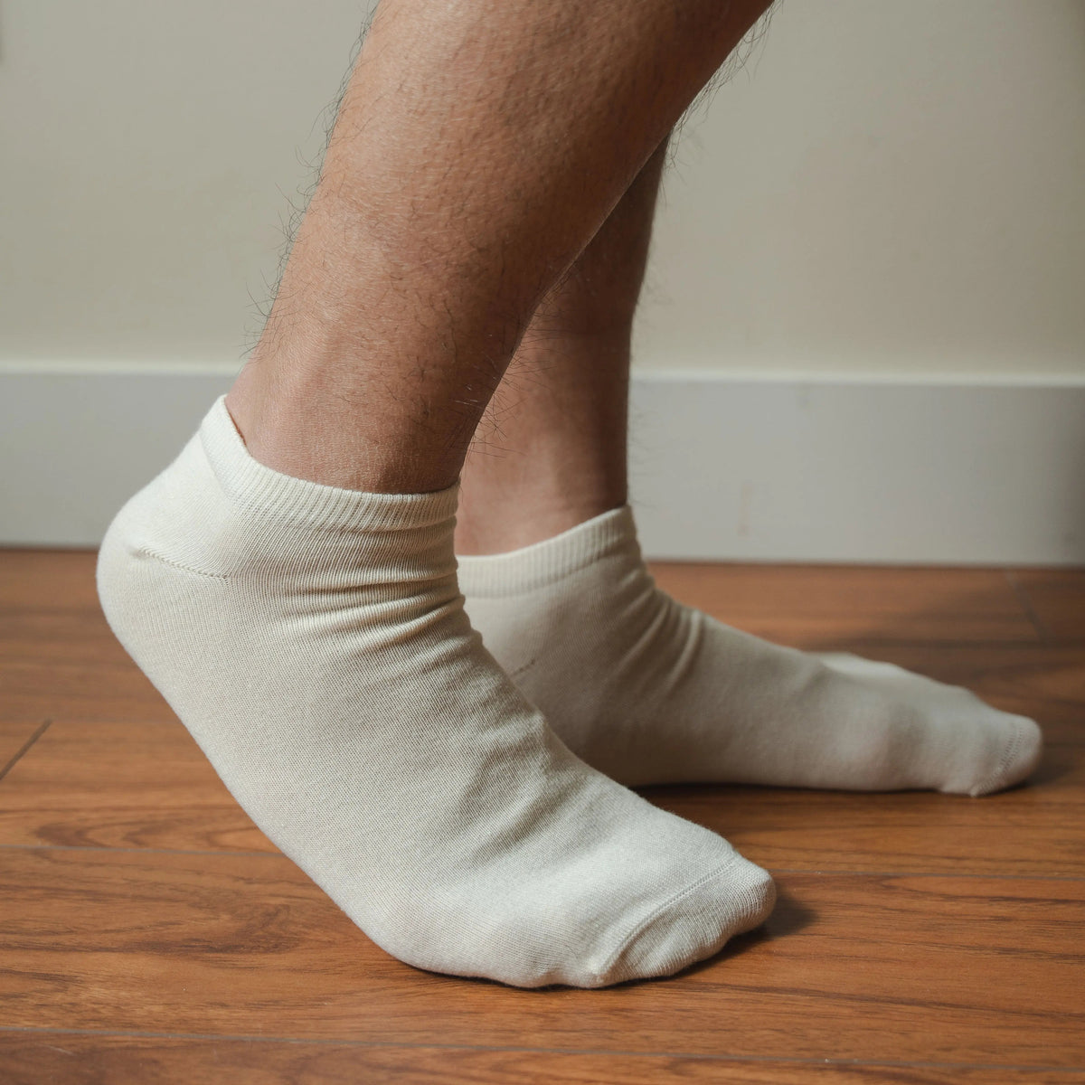 Natural (no dye) Lightweight Adult Ankle Socks - 98% Organic Cotton