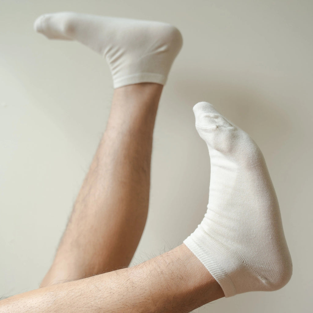 Natural (no dye) Lightweight Adult Ankle Socks - 98% Organic Cotton