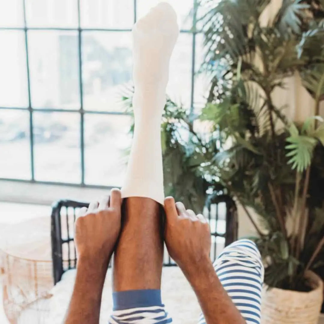 Natural (no dye) Adult Trouser Socks - 98% Organic Cotton