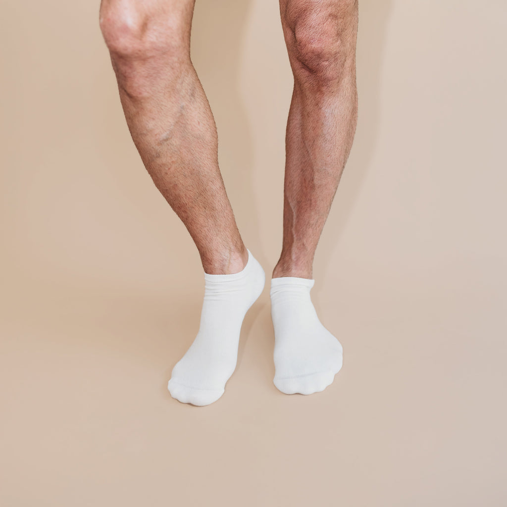 Natural (no dye) Lightweight Adult Ankle Socks - 98% Organic Cotton