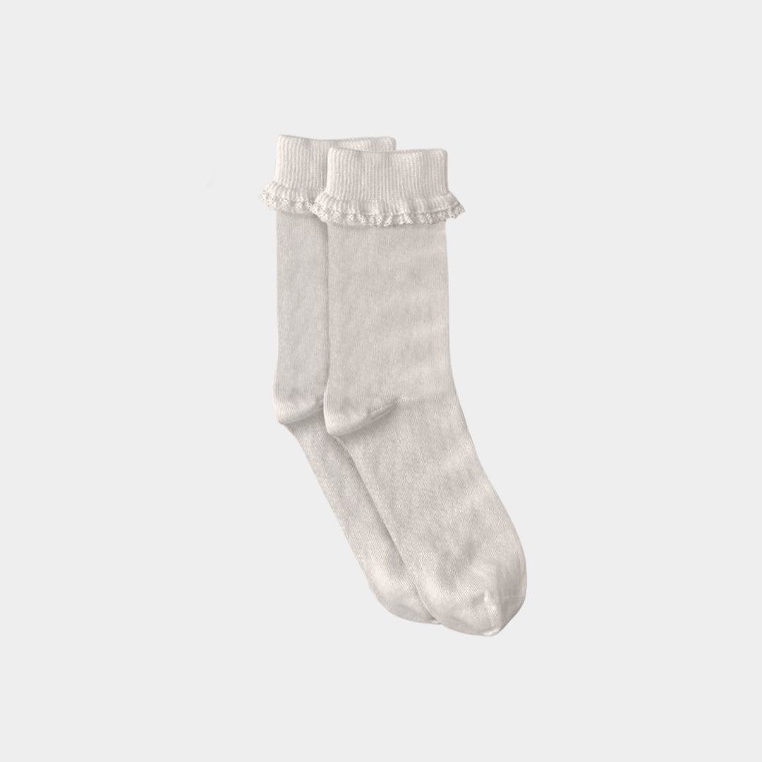 Organic Lace Frill Socks - 98% Organic Cotton
