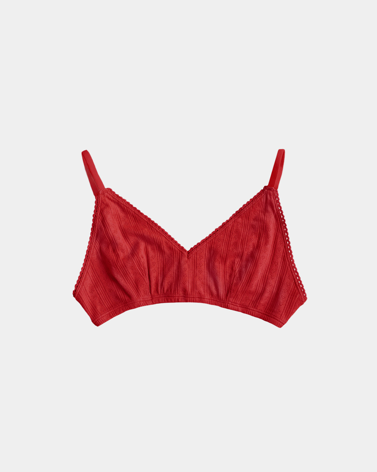 Women's Pointelle Bra - 100% Organic Cotton