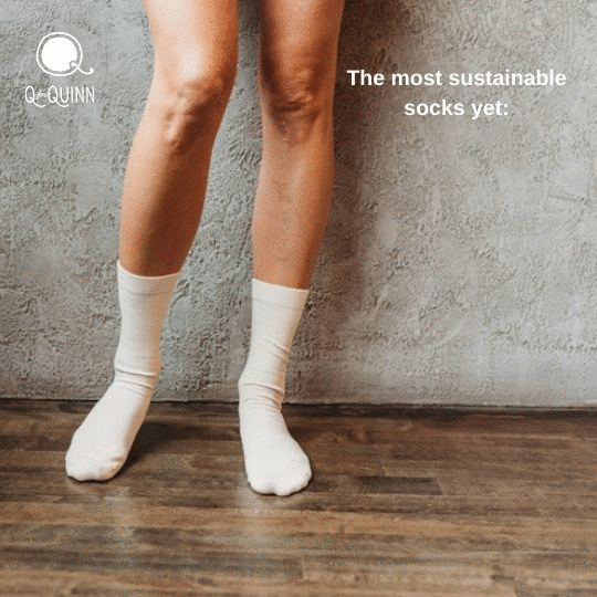 Natural (no dye) Adult Trouser Socks - 98% Organic Cotton