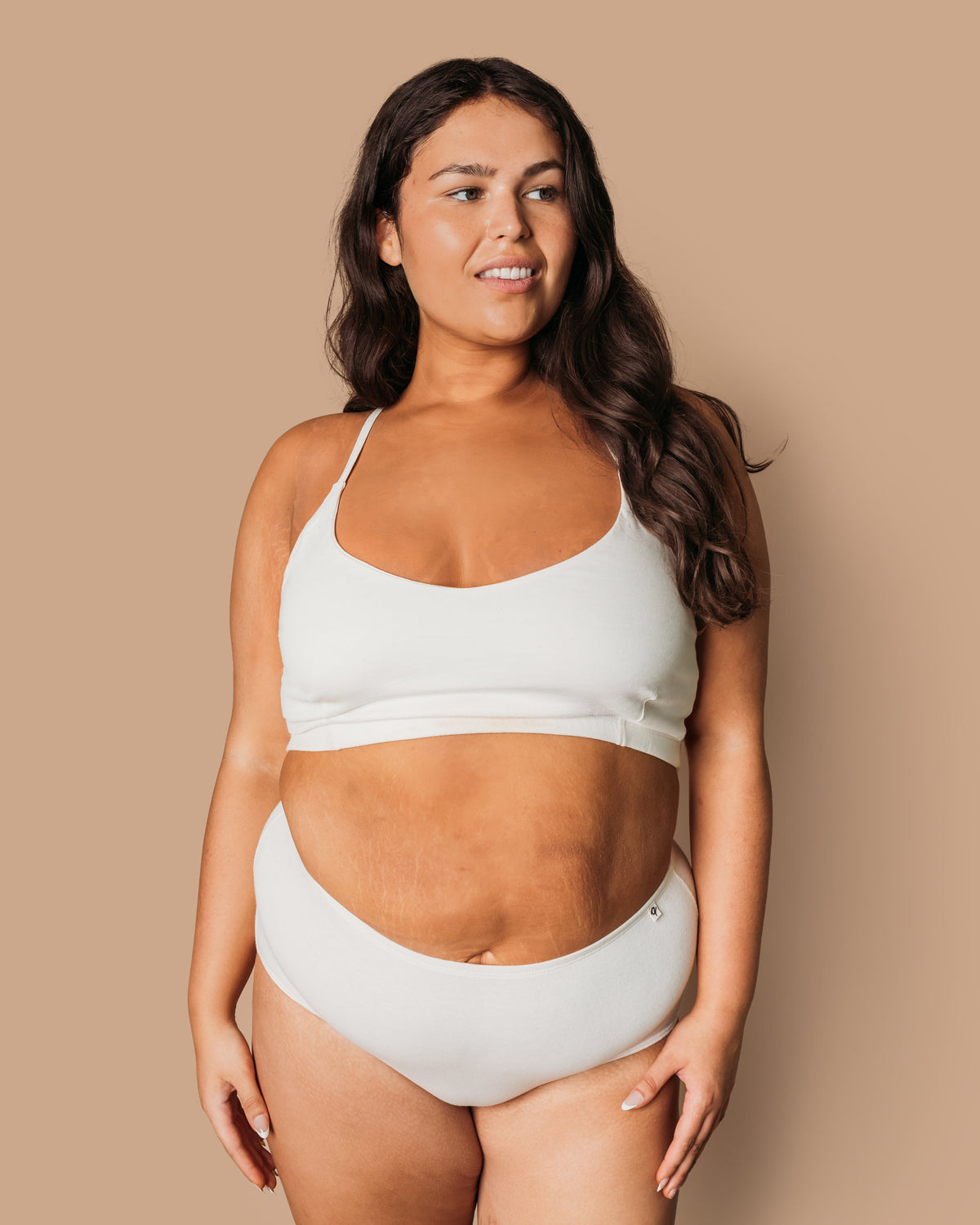 Natural (no dye) Women's Criss-Cross Bralette - 100% Organic Cotton