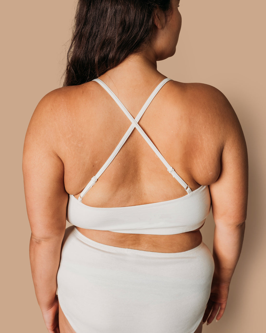 Natural (no dye) Women's Criss-Cross Bralette - 100% Organic Cotton