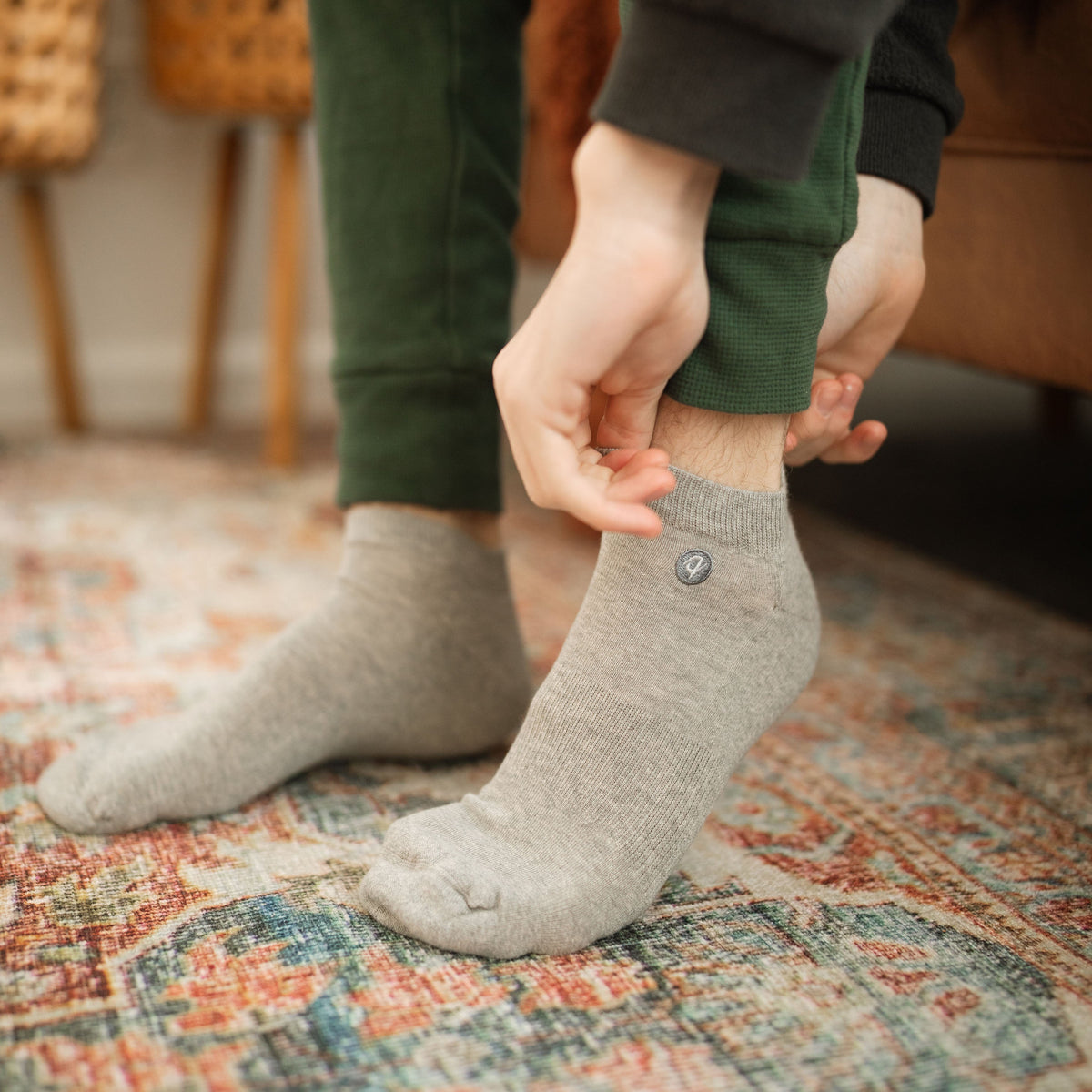 Cotton Ankle Pacers (Midweight) - 97% Organic Cotton