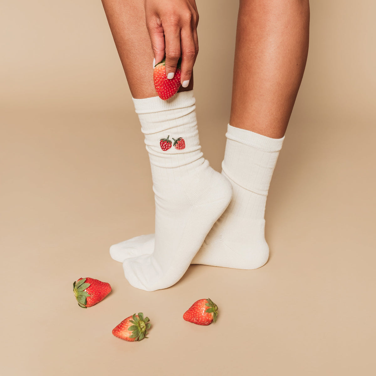 Embroidered Midweight Crew Pacers - 97% Organic Cotton