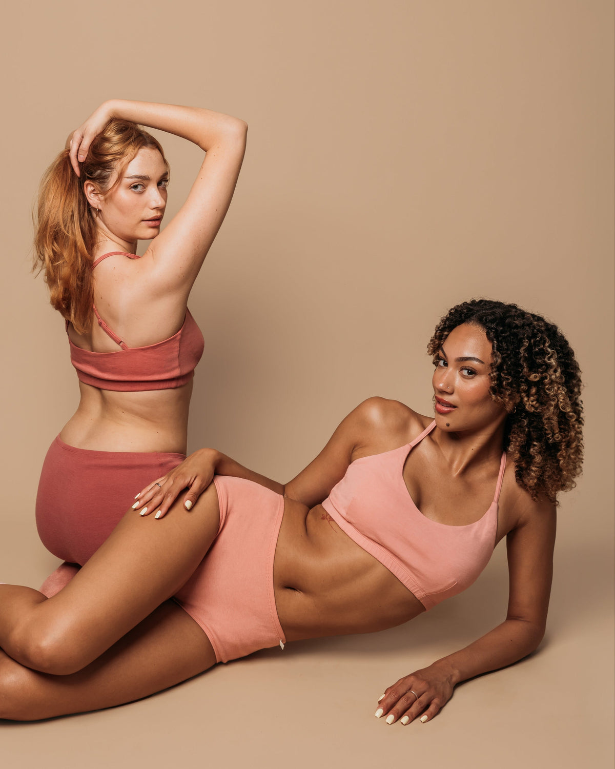 Women's Criss-Cross Bralette - Natural, Plant Dyes - 100% Organic Cotton