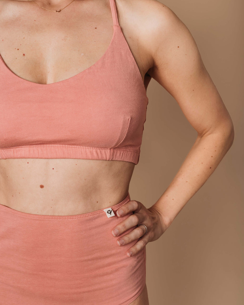 Women's Criss-Cross Bralette - Natural, Plant Dyes - 100% Organic Cotton