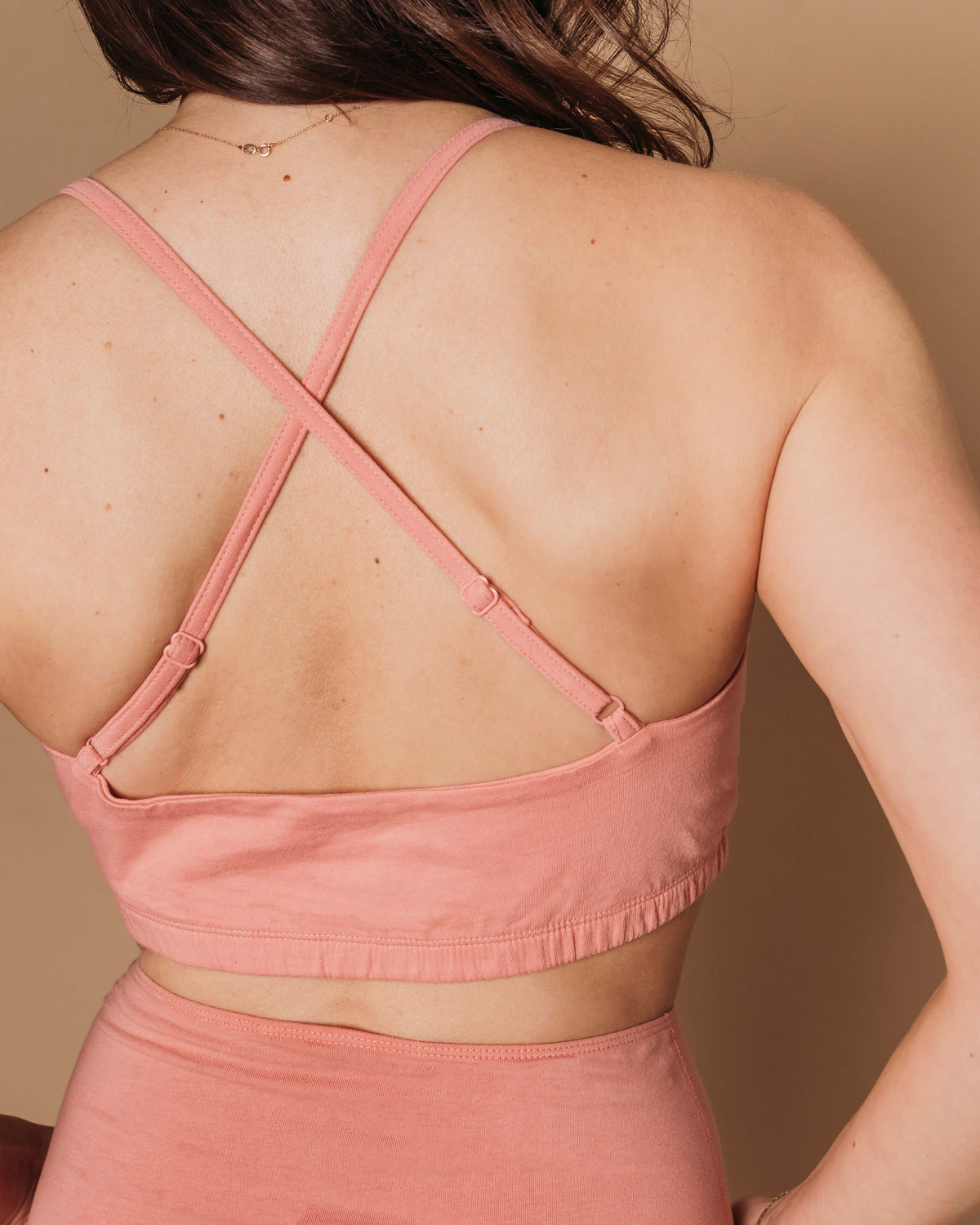 Women's Criss-Cross Bralette - Natural, Plant Dyes - 100% Organic Cotton