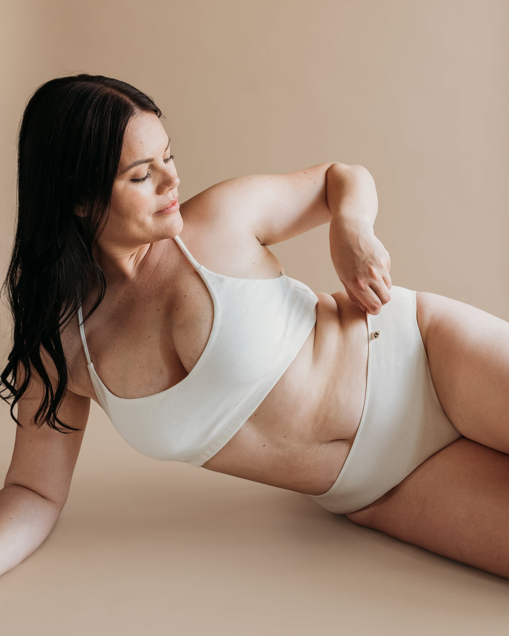 Natural (no dye) Women's Criss-Cross Bralette - 100% Organic Cotton