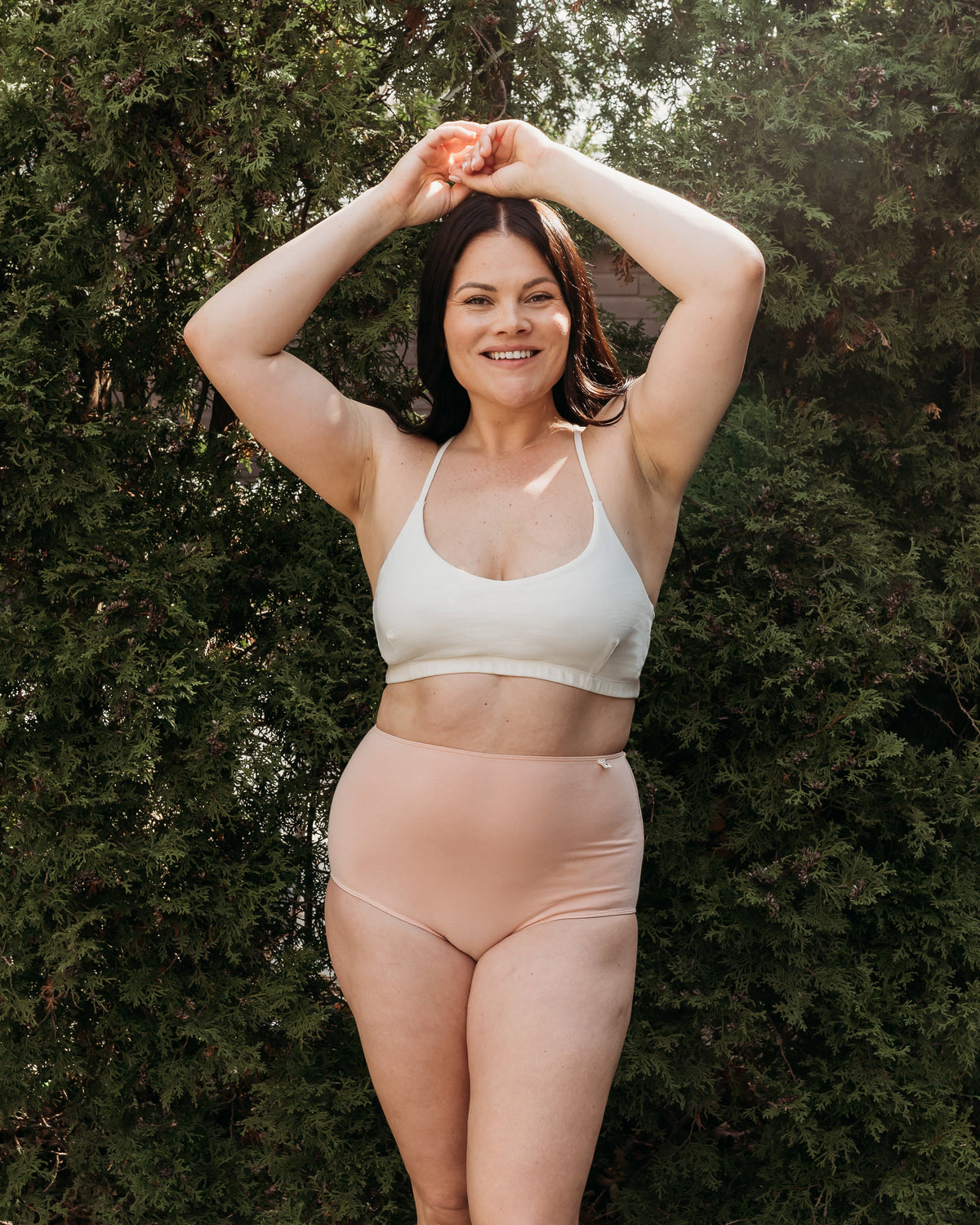 Natural (no dye) Women's Criss-Cross Bralette - 100% Organic Cotton