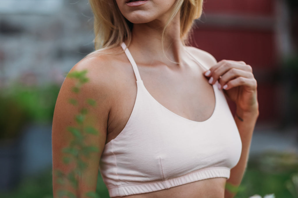 Women's Criss-Cross Bralette - Natural, Plant Dyes - 100% Organic Cotton